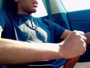 Black Dick Solo Cum while driving 13/16