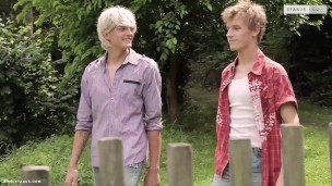 Hoy boys fuck raw together after lunch! Double penetration