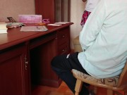 Хотела сдать экзамен по анатомии, но учитель кончил мне в трусики! Диалоги на русском 3/16