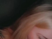 Late night deep throat cock sucking