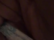 Quick BBW touches wet pussy 