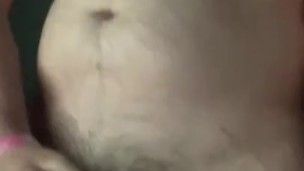 Chubby guy beats his meat
