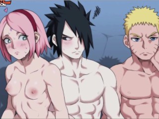 Naruto & Sasuke x Hinata/Sakura/Ino – Hentai Cartoon Animation Uncensored – Naruto Anime Hentai