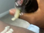 My lil public adventure& a huge Cumshot