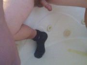 Cumming in a condom 16/16