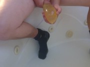 Cumming in a condom 5/16