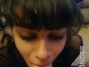 Little Sexy Kitten Sucks a Cock & Takes It From Behind Until He Can't Take It Anymore and Blows POV 8/16