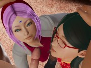 Sakura & Sarada celebrate father's day 1/16