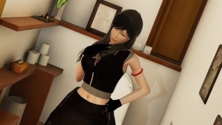 Tifa tem urgência no banheiro