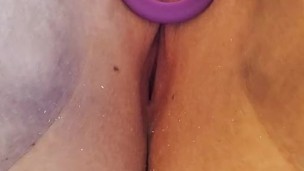Slut PAWG pumps pussy and cums hard while moaning 