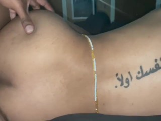 College ebony quickie