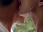 Hot kissing with sexy girl in leather jacket 14/16