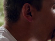 Hot kissing with sexy girl in leather jacket 5/16