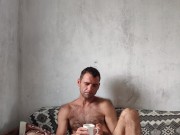 I calmly enjoy the morning drink 3/16