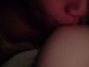 【女性向け】深夜のベッド、彼女のおっぱいを舐め続けるイケメン社会人