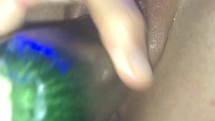 JUICY PUSSY stuffed with BIG BBC Zucchini