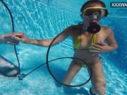 Polina Rucheyok gets mouth fucked in the pool 10/16