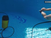 Polina Rucheyok gets mouth fucked in the pool 2/16