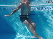 Polina Rucheyok gets mouth fucked in the pool 5/16