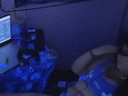 Streamer playing with herself after winning 