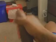 Late night stroking cum out 