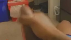 Late night stroking cum out 