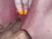 He loves to play with my wet pussy in the backseat of the car!!  11/16