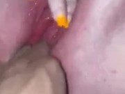 He loves to play with my wet pussy in the backseat of the car!!  12/16