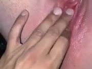 He loves to play with my wet pussy in the backseat of the car!!  7/16