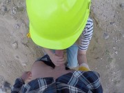 Un ouvrier m'attrape et me baise sur un chantier... Lily_Jack 9/16