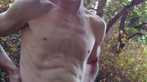 Outdoor Naked Speedo Playing