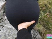 Fit big tit cum slut gets fucked and creampied whilst hiking up a mountain 4/16