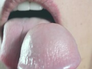 Close up sensual tongue blowjob 1/16