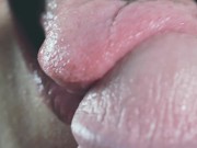Close up sensual tongue blowjob 7/16