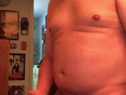 Stroking Lubed Cock In Bathroom