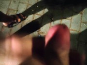 Dick flash - A girl caught me jerking off on the street and help me cum - MissCreamy 15/16