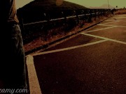 Dick flash - A girl caught me jerking off on the street and help me cum - MissCreamy 4/16