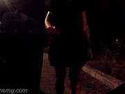 Dick flash - A girl caught me jerking off on the street and help me cum - MissCreamy 7/16