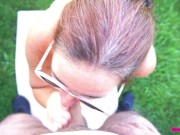 Public Dick Sucking - Missy Not Shy About Gobbling Uncut Cock 10/16