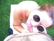 Public Dick Sucking - Missy Not Shy About Gobbling Uncut Cock 2/16