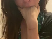 Deepthroat Training Video: Gagging as I look to improve Blow Job technic 7/16