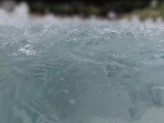 Teen student fingers my pussy in a public pool in front of strangers - MissCreamy