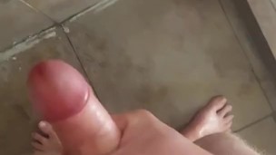 Having a piss in the shower and got horny