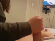 Babysitter catches boss watching porn and makes him cum 11/16