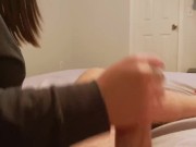 Babysitter catches boss watching porn and makes him cum 14/16