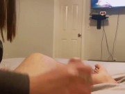 Babysitter catches boss watching porn and makes him cum 2/16