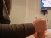 Babysitter catches boss watching porn and makes him cum 5/16