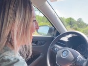 POV MILF foot tease and Handjob while driving 9/16