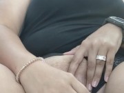 Latina Slut Uses Toy on tight Pussy Driving to Airport