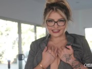 Hot Petite Blonde Teen Adria Rae In A Blazer Shows Off Her Natural Boobs And Wants You To Masturbate With Her 3/16